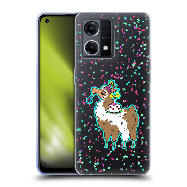 Grace Illustration Llama Birthday Soft Gel Case for OPPO Reno8 4G