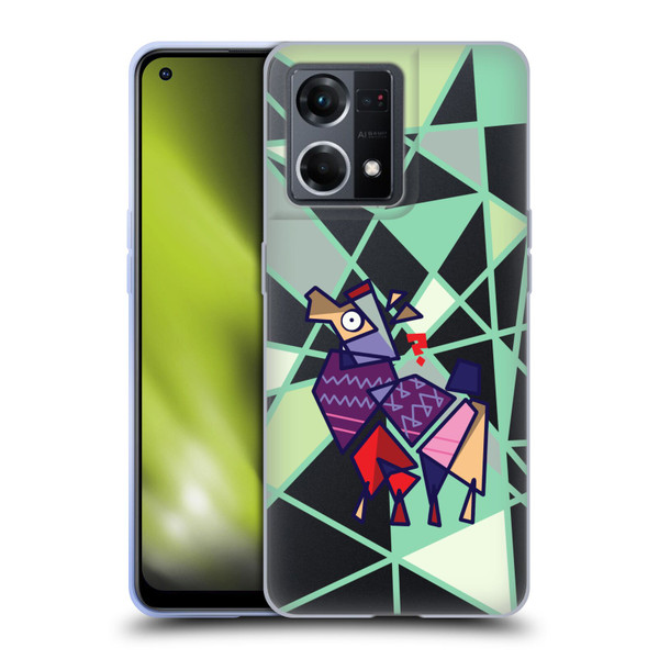 Grace Illustration Llama Cubist Soft Gel Case for OPPO Reno8 4G