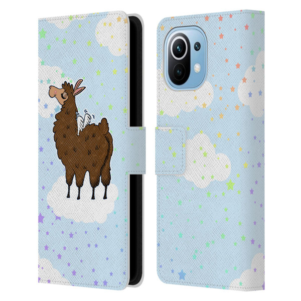 Grace Illustration Llama Pegasus Leather Book Wallet Case Cover For Xiaomi Mi 11