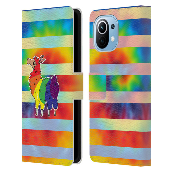 Grace Illustration Llama Pride Leather Book Wallet Case Cover For Xiaomi Mi 11