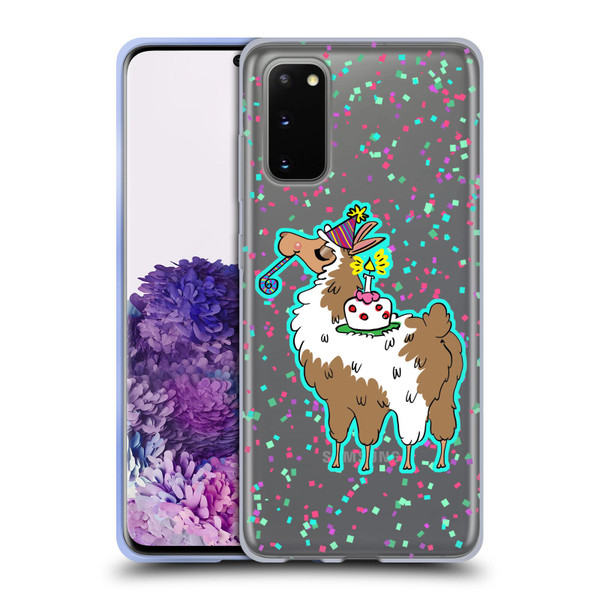 Grace Illustration Llama Birthday Soft Gel Case for Samsung Galaxy S20 / S20 5G