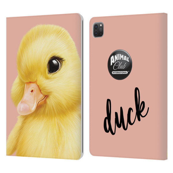 Animal Club International Faces Duck Leather Book Wallet Case Cover For Apple iPad Pro 11 2020 / 2021 / 2022