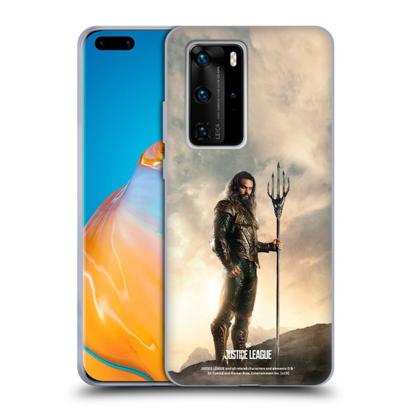 Justice League Movie Character Posters Aquaman Soft Gel Case for Huawei P40 Pro / P40 Pro Plus 5G