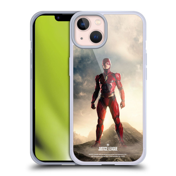 Justice League Movie Character Posters The Flash Soft Gel Case for Apple iPhone 13