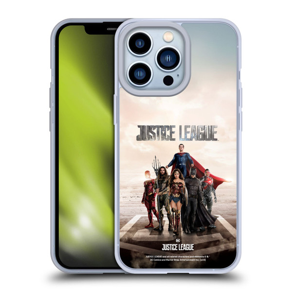 Justice League Movie Character Posters Group Soft Gel Case for Apple iPhone 13 Pro