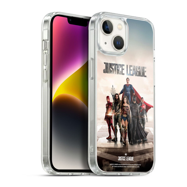 Justice League Movie Character Posters Group Soft Gel Case for Apple iPhone 14