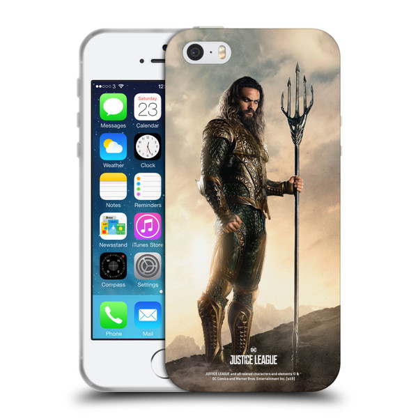 Justice League Movie Character Posters Aquaman Soft Gel Case for Apple iPhone 5 / 5s / iPhone SE 2016