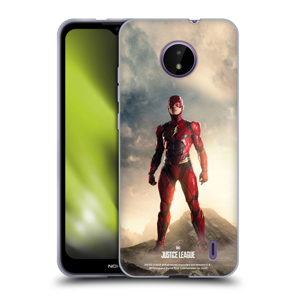 Justice League Movie Character Posters The Flash Soft Gel Case for Nokia C10 / C20