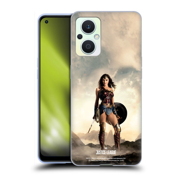 Justice League Movie Character Posters Wonder Woman Soft Gel Case for OPPO Reno8 Lite