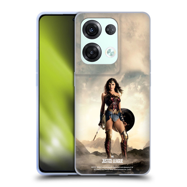 Justice League Movie Character Posters Wonder Woman Soft Gel Case for OPPO Reno8 Pro