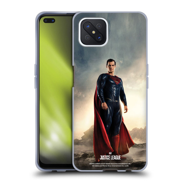 Justice League Movie Character Posters Superman Soft Gel Case for OPPO Reno4 Z 5G