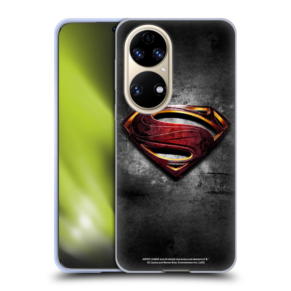 Justice League Movie Superman Logo Art Man Of Steel Soft Gel Case for Huawei P50