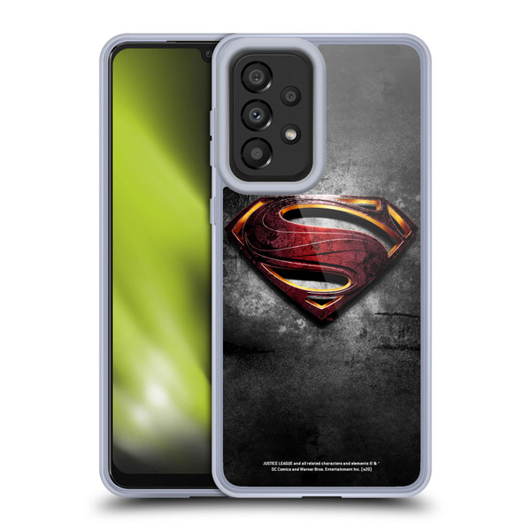 Justice League Movie Superman Logo Art Man Of Steel Soft Gel Case for Samsung Galaxy A33 5G (2022)