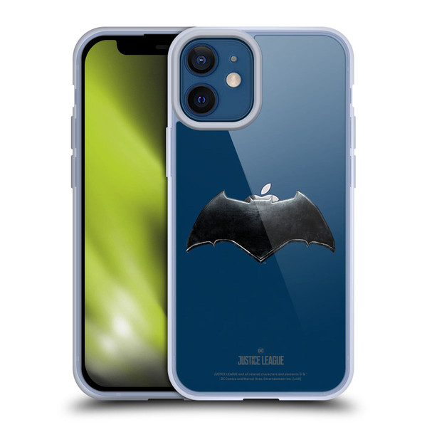 Justice League Movie Logos Batman Soft Gel Case for Apple iPhone 12 Mini