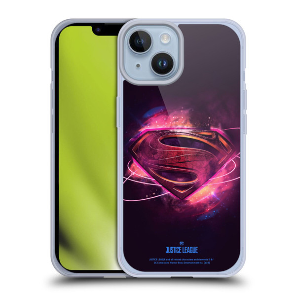 Justice League Movie Logos Superman 2 Soft Gel Case for Apple iPhone 14