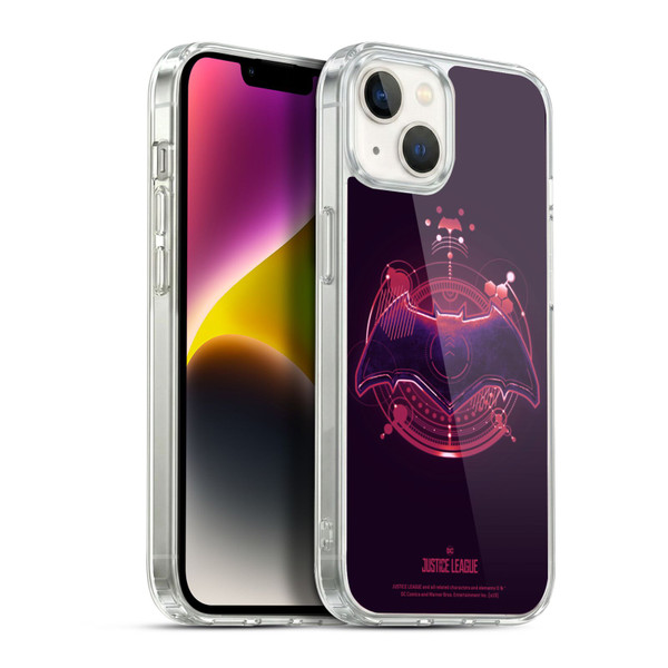 Justice League Movie Logos Batman 2 Soft Gel Case for Apple iPhone 14 Plus & MagSafe