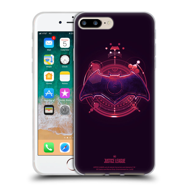 Justice League Movie Logos Batman 2 Soft Gel Case for Apple iPhone 7 Plus / iPhone 8 Plus