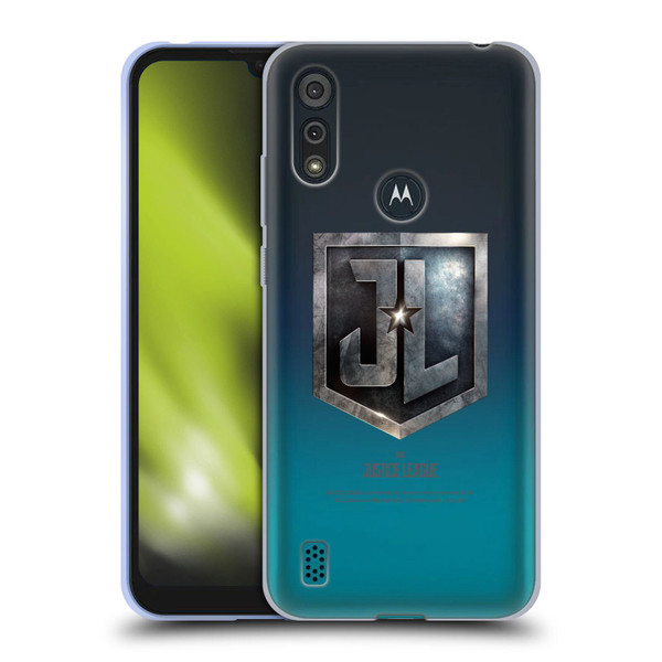 Justice League Movie Logos JL Badge Soft Gel Case for Motorola Moto E6s (2020)