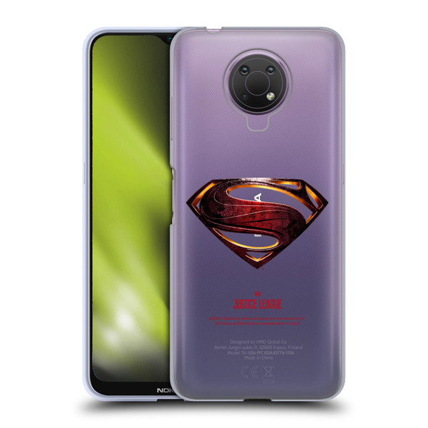 Justice League Movie Logos Superman Soft Gel Case for Nokia G10