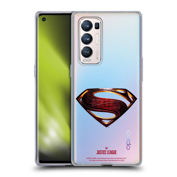 Justice League Movie Logos Superman Soft Gel Case for OPPO Find X3 Neo / Reno5 Pro+ 5G