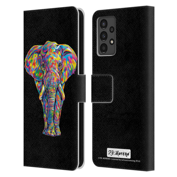 P.D. Moreno Animals Elephant Leather Book Wallet Case Cover For Samsung Galaxy A13 (2022)