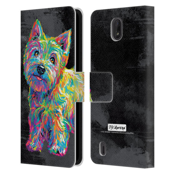 P.D. Moreno Animals II Marvin The Westie Dog Leather Book Wallet Case Cover For Nokia C01 Plus/C1 2nd Edition