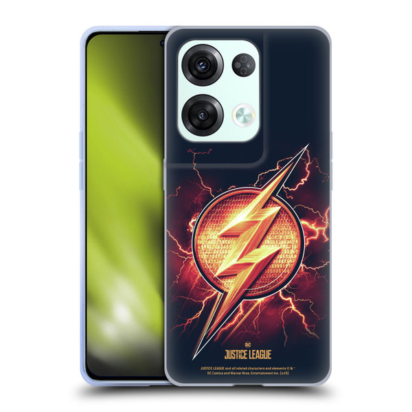 Justice League Movie Logos The Flash 2 Soft Gel Case for OPPO Reno8 Pro