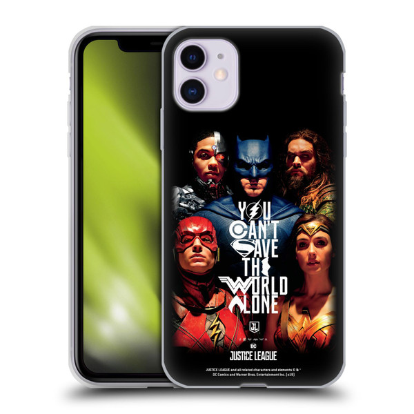 Justice League Movie Posters You Can't Save Soft Gel Case for Apple iPhone 11