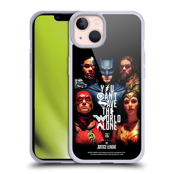 Justice League Movie Posters You Can't Save Soft Gel Case for Apple iPhone 13