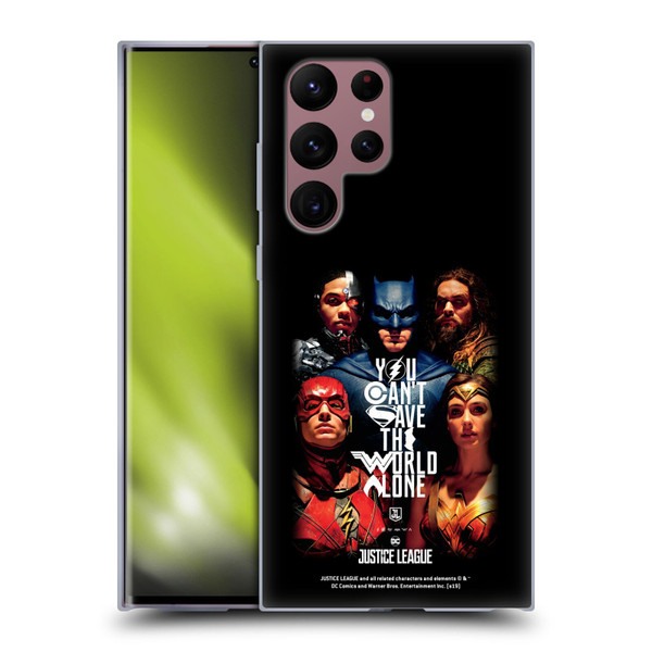 Justice League Movie Posters You Can't Save Soft Gel Case for Samsung Galaxy S22 Ultra 5G
