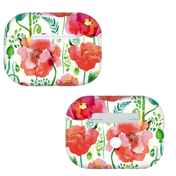Ninola Assorted Red Flower Vinyl Sticker Skin Decal Cover for Apple AirPods Pro Charging Case