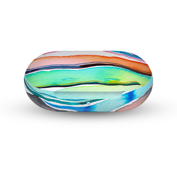 Ninola Assorted Agate Multi Layers Vinyl Sticker Skin Decal Cover for Samsung Galaxy Buds / Buds Plus