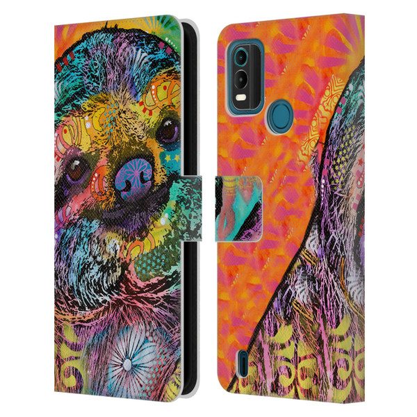 Dean Russo Wildlife 3 Sloth Leather Book Wallet Case Cover For Nokia G11 Plus