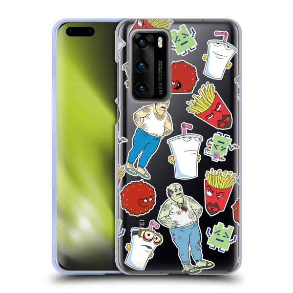 Aqua Teen Hunger Force Graphics Icons Soft Gel Case for Huawei P40 5G