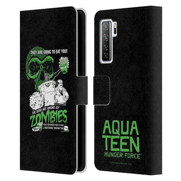 Aqua Teen Hunger Force Graphics They Are Going To Eat You Leather Book Wallet Case Cover For Huawei Nova 7 SE/P40 Lite 5G