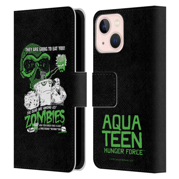 Aqua Teen Hunger Force Graphics They Are Going To Eat You Leather Book Wallet Case Cover For Apple iPhone 13 Mini