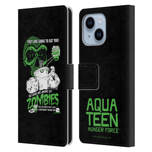 Aqua Teen Hunger Force Graphics They Are Going To Eat You Leather Book Wallet Case Cover For Apple iPhone 14 Plus