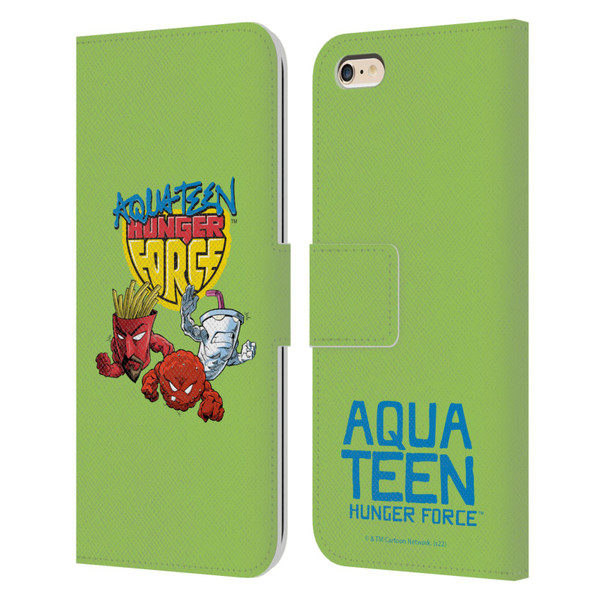 Aqua Teen Hunger Force Graphics Group Leather Book Wallet Case Cover For Apple iPhone 6 Plus / iPhone 6s Plus