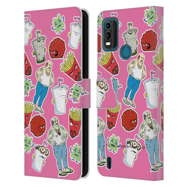 Aqua Teen Hunger Force Graphics Icons Leather Book Wallet Case Cover For Nokia G11 Plus