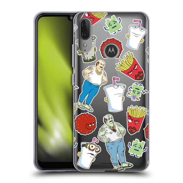 Aqua Teen Hunger Force Graphics Icons Soft Gel Case for Motorola Moto E6 Plus