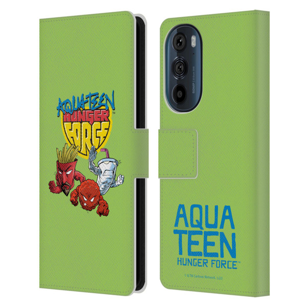 Aqua Teen Hunger Force Graphics Group Leather Book Wallet Case Cover For Motorola Edge 30