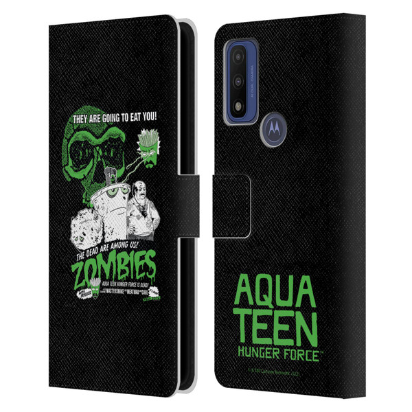 Aqua Teen Hunger Force Graphics They Are Going To Eat You Leather Book Wallet Case Cover For Motorola G Pure