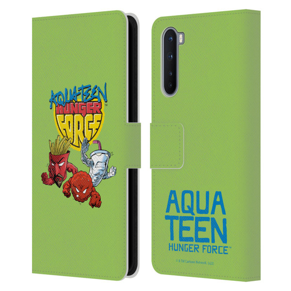 Aqua Teen Hunger Force Graphics Group Leather Book Wallet Case Cover For OnePlus Nord 5G