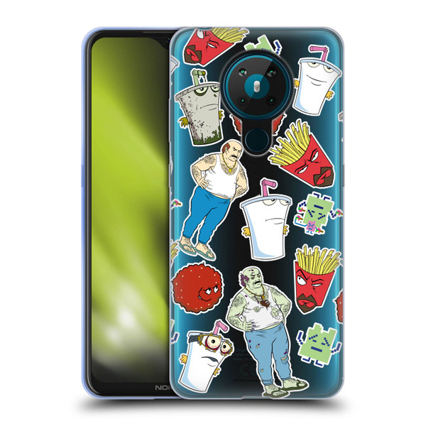 Aqua Teen Hunger Force Graphics Icons Soft Gel Case for Nokia 5.3