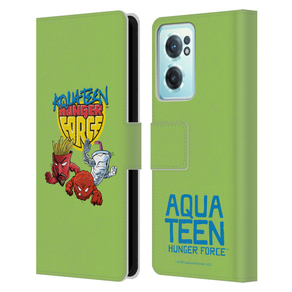 Aqua Teen Hunger Force Graphics Group Leather Book Wallet Case Cover For OnePlus Nord CE 2 5G
