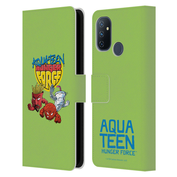 Aqua Teen Hunger Force Graphics Group Leather Book Wallet Case Cover For OnePlus Nord N100