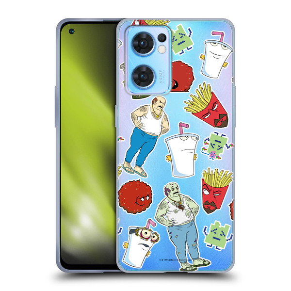 Aqua Teen Hunger Force Graphics Icons Soft Gel Case for OPPO Reno7 5G / Find X5 Lite