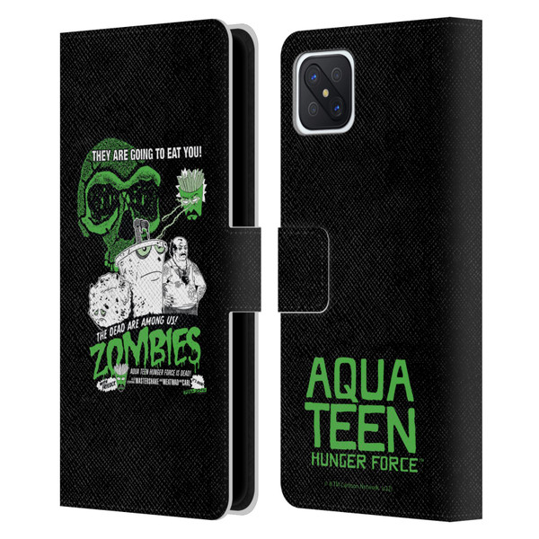 Aqua Teen Hunger Force Graphics They Are Going To Eat You Leather Book Wallet Case Cover For OPPO Reno4 Z 5G