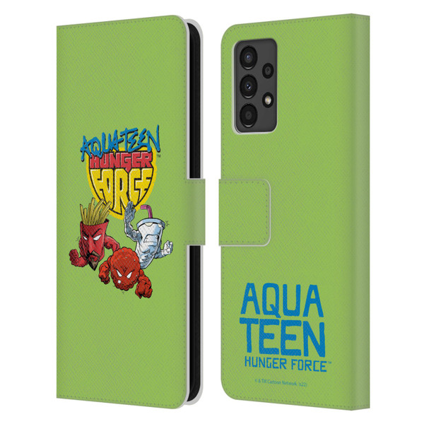 Aqua Teen Hunger Force Graphics Group Leather Book Wallet Case Cover For Samsung Galaxy A13 (2022)