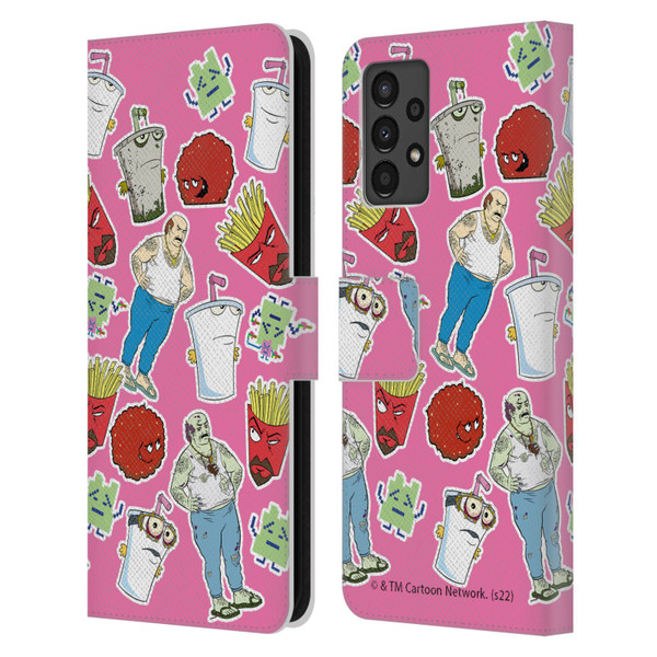 Aqua Teen Hunger Force Graphics Icons Leather Book Wallet Case Cover For Samsung Galaxy A13 (2022)